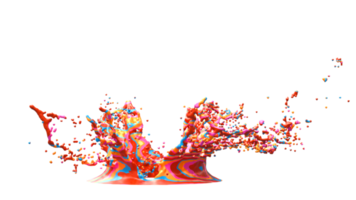 Colorful Paint Splash PNG Design