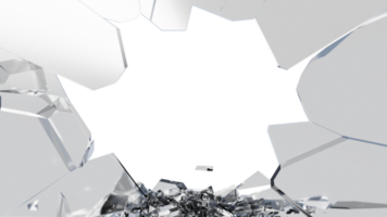 Glass Breaked with Debris png