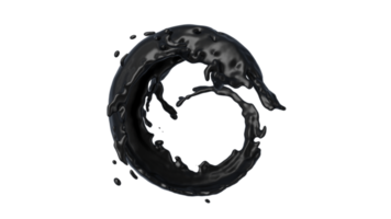 Ink Oil Splash with Droplets png