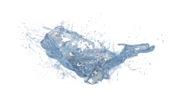 Water Splash with Droplets png