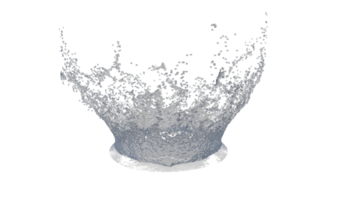 Water Splash with Droplets png