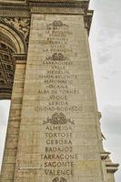 arco de triunfo etoile en paris foto