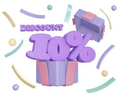 Discount from gift box 10 png