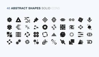 Abstract Shapes Icon Set vector