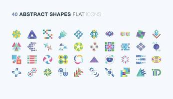 conjunto de iconos de formas abstractas vector