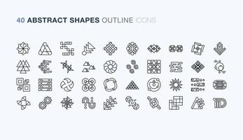 conjunto de iconos de formas abstractas vector