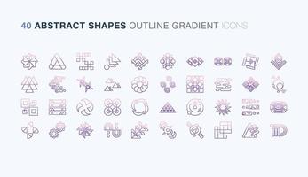 Abstract Shapes Icon Set vector