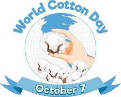 World Cotton Day Banner vector