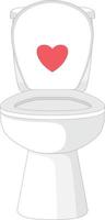 Isolated toilet bowl on white background vector