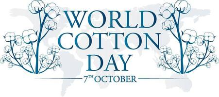 World Cotton Day Banner vector