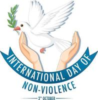 International Day of Non Violence Poster vector