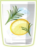 coctel mojito en vidrio vector