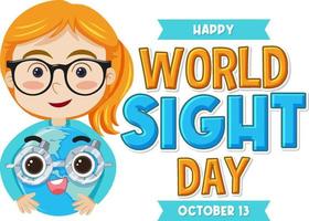 World Sight Day Poster Template vector