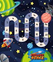 Game template with space theme background vector