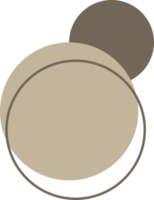 elemento icona forma punti astratti, cerchio astratto con colore tono terra per modello di progettazione