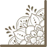 formas de canto florais, ilustração de moldura de borda de folhas png