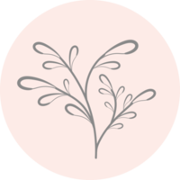icono floral con color pastel, flor ilustración mínima png