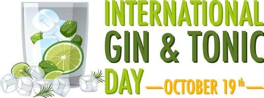 International Gin and Tonic Day Banner vector