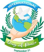 International Day of Peace Banner Design vector