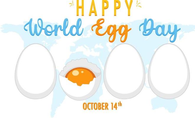 World Egg Day October 14 Banner Design