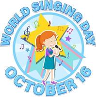 World Singing Day Banner vector