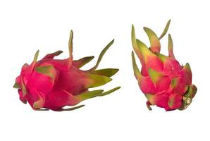 Dragons fruit isolated set on white background, clipping path. photo