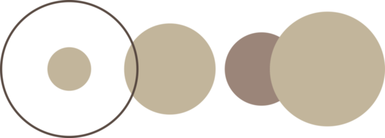 élément d'icône de forme de points abstraits, résumé de cercle avec couleur de ton de terre pour le modèle de conception png