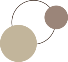 elemento de ícone de forma de pontos abstratos, resumo de círculo com cor de tom de terra para modelo de design png