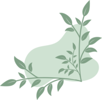 formes de coin floral, illustration de cadre de bordure de feuilles png