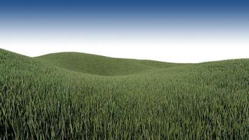 A 3d rendering image of grassed hill nature scenery photo