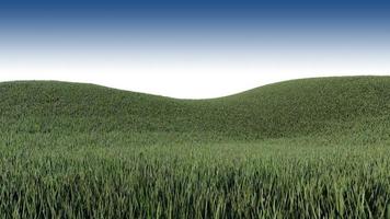 A 3d rendering image of grassed hill nature scenery photo