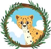 icono del día del guepardo de diciembre sobre fondo blanco vector
