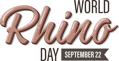 World Rhino Day Banner Design vector