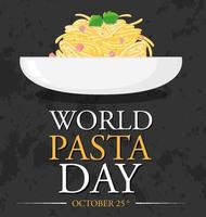 diseño de banner del día mundial de la pasta vector