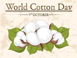 World Cotton Day Banner Template vector