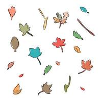 Element autumn line art illustration vector. Suitable for content social media, background, banner, and poster vector