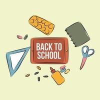 Element back to school line art illustration vector. Suitable for content social media, background, banner, and poster vector