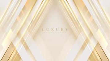 Luxury abstract diagonal gold background with glitter light effect decoration. vector