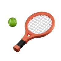3D Tennis PNG Illustration