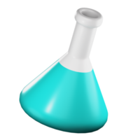 Ilustración de png de botella de laboratorio 3d