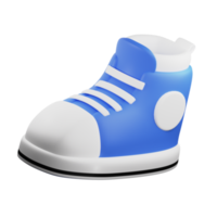 Ilustración de png de zapatilla azul 3d