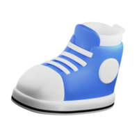 3D Blue Sneaker PNG Illustration