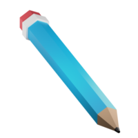 3d blauwe potlood png-illustratie png