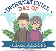 International day of older persons banner design vector