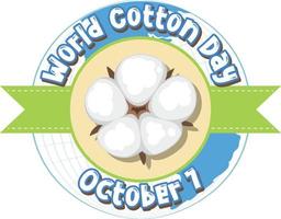 World Cotton Day Banner Template vector