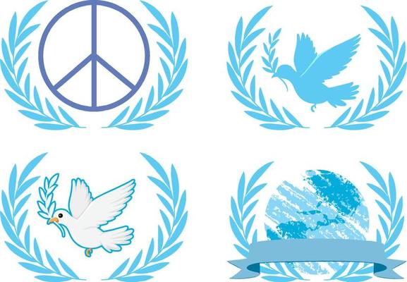 Set of peace symbols