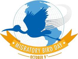 plantilla de banner del día mundial de las aves migratorias vector