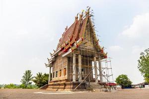 Temple is under construction in countryside at thailand photo