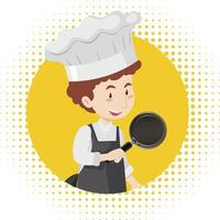 chef hombre personaje de dibujos animados vector