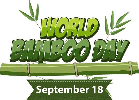 World bamboo day logo banner